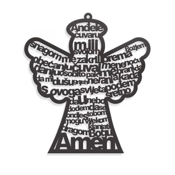 Zidni ukras – Anđele čuvaru mili (molitva) - cover