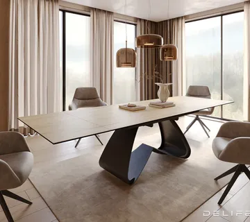 Produljivi stol Edge 200/300x100, Materijal: Keramika Laminam Sabbia - cover