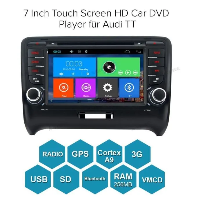 2din radio AUDI TT GPS navigacija - cover