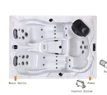 Masažni bazen SPA Crystal – 218 x 158 x 85 cm – za 3 osobe - cover