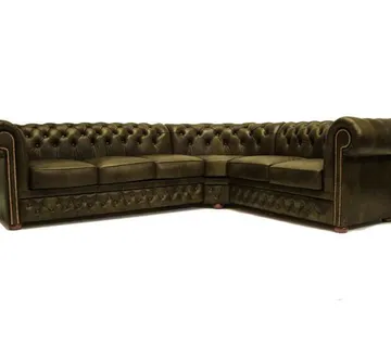 Chesterfield Kutna Garnitura First Class Leather | Moss Green - cover