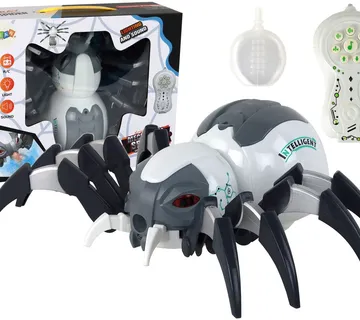 Large Remote Controlled RC Spider, Battery Operated, White and Gray - cover