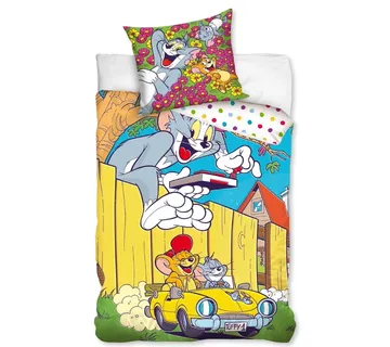 Tom and Jerry ‘Yellow Car’ dječja posteljina, 140×200 cm - cover
