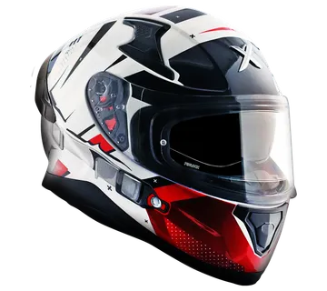 Kaciga AXOR APEX HEX-2 sjaj bijelo/crvena - cover