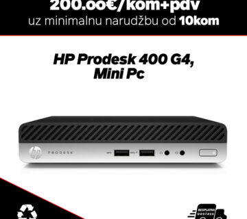 HP ProDesk 400 G4, Mini Pc /Intel Core i5-8500T/8GB DDR4/256GB NVME SSD - cover