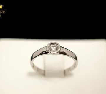 ZLATNI PRSTEN S DIJAMANTOM - 0,07ct - 2,20G 14K / R1, RATE !! - cover