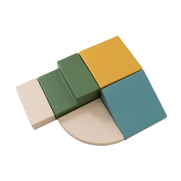 Set od 5 pjenastih blokova Soft Play-pastelno tirkizna kutna penjalica - cover