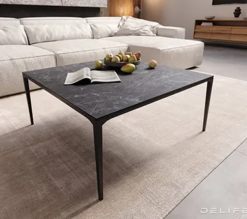 Klub stolić Levente 85x85cm, Materijal: Keramika Laminam Nero Greco - cover