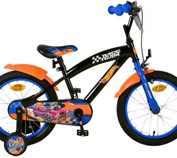 Hot Wheels bicikl 16 inch - crno-narančasto-plavi - cover