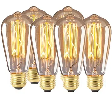 Komplet 6 Vintage retro žarulja E27 ST64 - cover