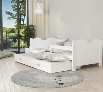 Drveni dječji krevet Mikolaj s dodatnim ležajem - cover