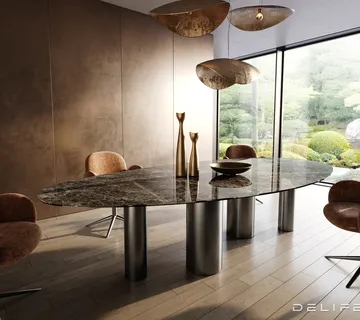 Blagovaonski stol Edge 315x150cm, Materijal: Keramika Laminam Emperado - cover