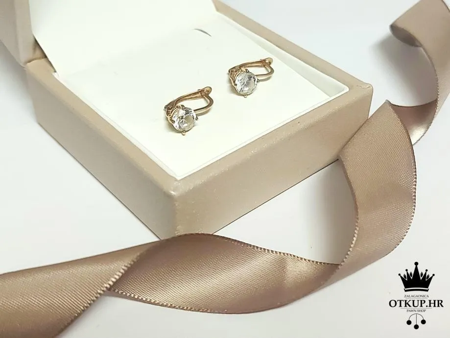 ZLATNE NAUŠNICE 2,07g 10K / R1, RATE !! - cover