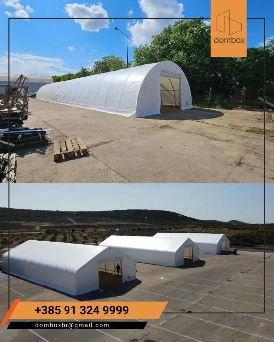 Montažna hala / montažni šator 9.15x12m 4,5m (V) 110m2 DOSTUPNO ODMAH - cover