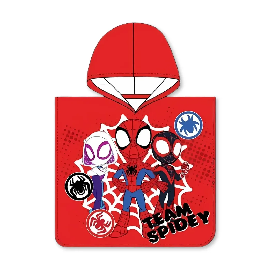 Spider-Man ‘Team Spidey’ dječji poncho za plažu, 50×115 cm - cover