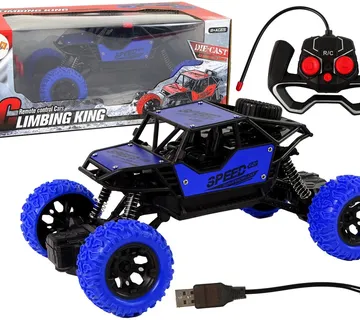 Remote Controlled Terrain Car R/C 1:18 Blue. - cover