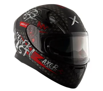 Kaciga za motor skuter AXOR APEX RIDEFAST mat crno/crvena (S-2XL) - cover