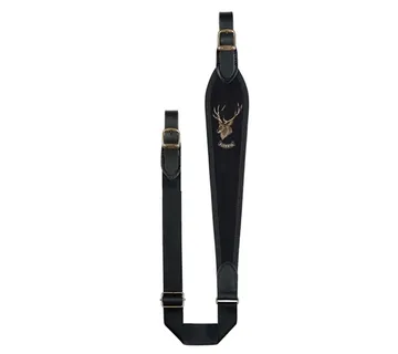 Remen za karabin Riserva - crni, s motivima životinja - cover