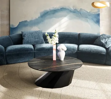 Klub stolić Edge 90x90cm, Materijal: Keramika Laminam Noir Desir - cover