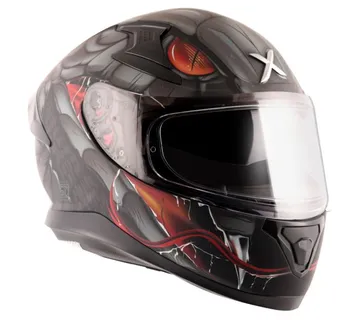 Kaciga za motor skuter AXOR APEX VENOMOUS mat crno/siva (S-2XL) - cover