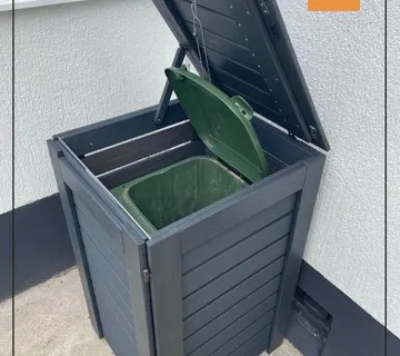 Drvena kutija za kantu za otpad-120/240L | Ručno rađena - cover