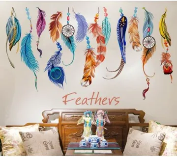 Zidna naljepnica Feathers - cover