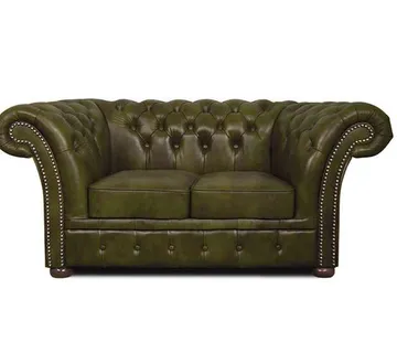 Chesterfield Dvosjed Winfield Basic Leather | 2-sjedišta | Moss Green - cover