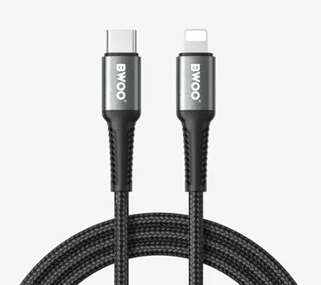 USB-C na Lightning alu pleteni kabel za brzo punjenje PD 27W-1m Max BWOO - cover