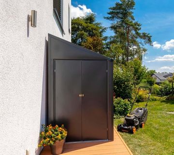 Metalna vrtna kućica-šupa-koliba 2,5 m² - 1,24m x 2,03m-zidna ugradnja - cover