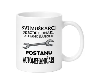 Šalica – Svi muškarci se rode jednaki (Automehaničar) - cover