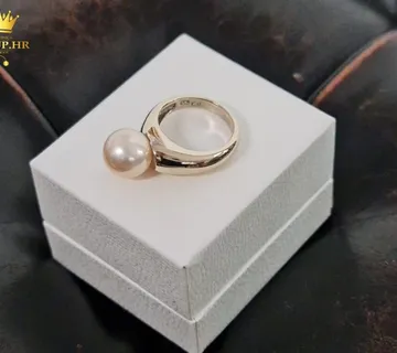 ZLATNI PRSTEN S BISEROM 8,29g (18K) / R1, RATE ! - cover