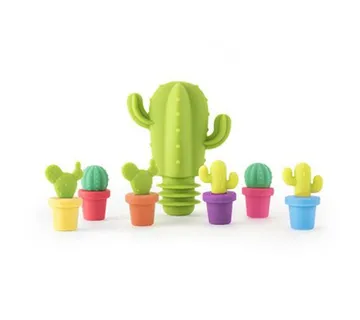 (6 kom) Silikonski čep za bocu u obliku kaktusa - cover