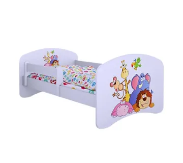 Drveni dječji krevet Happy džungla bez ladice – 160*80 - cover