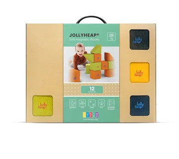 JollyHeap igračka za razvoj bebe za 1,2,3 godine 12 blokova Pixi set - razne kombinacije boja - cover