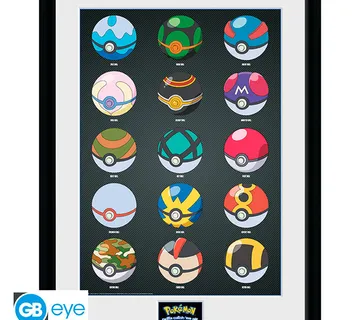 Uokvirena slika Pokémon Poké Balls - cover