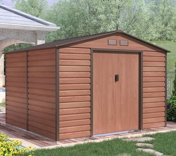 Vrtna metalna kućica 6,54 m² - 2,7 m x 2,5 m - SMEĐA - cover