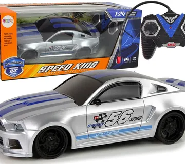 Auto na daljinsko upravljanje R/C Sports Car 1:24 Speed King - srebrni - cover