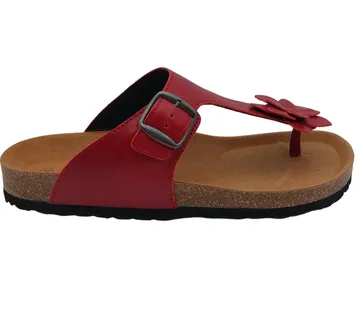 Kožne japanke sa cvijetom, bordo - cover