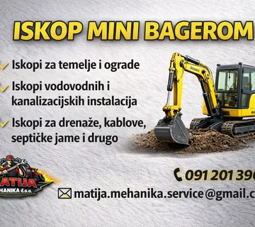 ISKOP I RAVNANJE TERENA MINI BAGEROM - cover