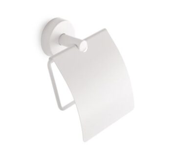 Držač WC papira s poklopcem UNO white matt - cover