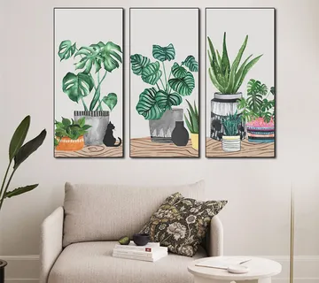 Zidna naljepnica u tri dijela Plants - cover