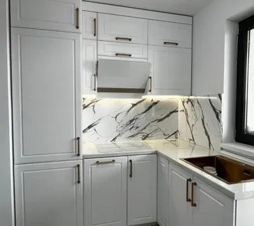 Retro kuhinja lakirana bjela mat - cover