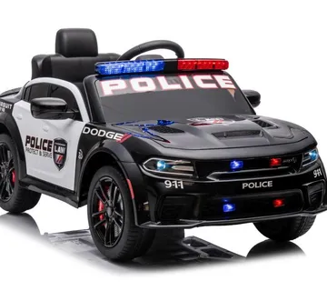 Licencirani policijski auto na akumulator Dodge Charger - crni - cover