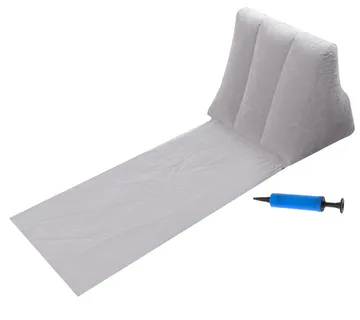Ležaljka za plažu na napuhavanje s naslonom siva - cover