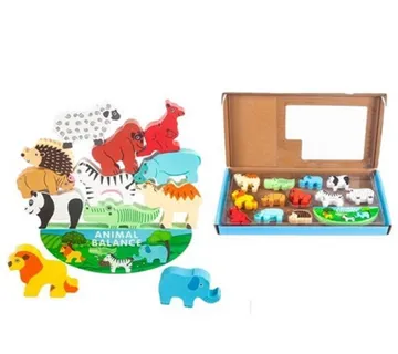 Montessori puzzle igra ravnoteže safari životinje - cover