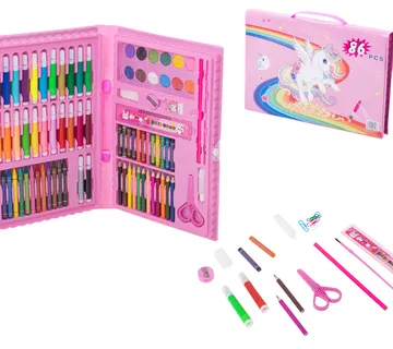 Plastični umjetnički set 86 kom. rozi - cover