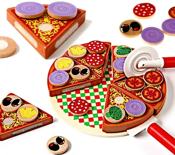 Montessori drveni set pizza s dodacima - cover