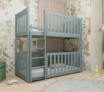 Drveni dječji krevet na kat Konrad 200×80 – puno drvo - cover