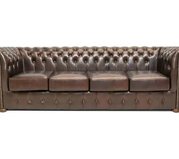 Chesterfield Garnitura Class Leather | 4-sjedišta | Cloudy Brown Dark - cover