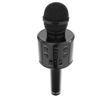 Karaoke mikrofon s zvučnikom crni - cover